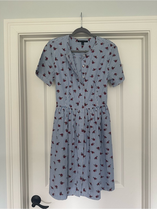 Brooks Brothers Dresses & Skirts - Brooks Brothers Cotton Poplin Striped Blue & White Shirtdress.